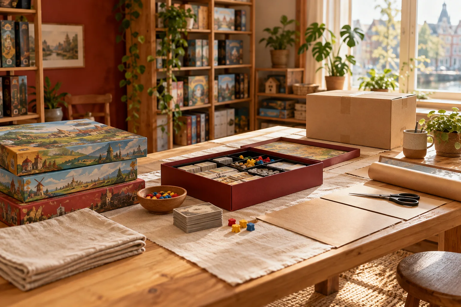 Inpaktafel voor bordspellen
